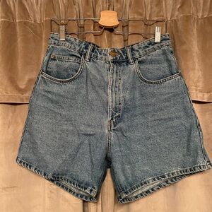Zara Blue Jean Shorts with Frayed Hem